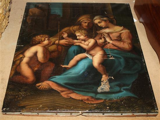 Religious oil painting - The Madonna of Love after Raphael (canvas a/f)